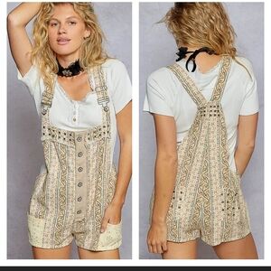 POL Patterned Shortall with Studd Detail